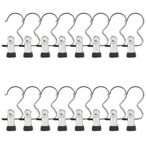 16 PCS Laundry Hook Boot Hanging Hold Clips Portable Hanging Hooks Home Travel Hangers Clothing Clothes Pins