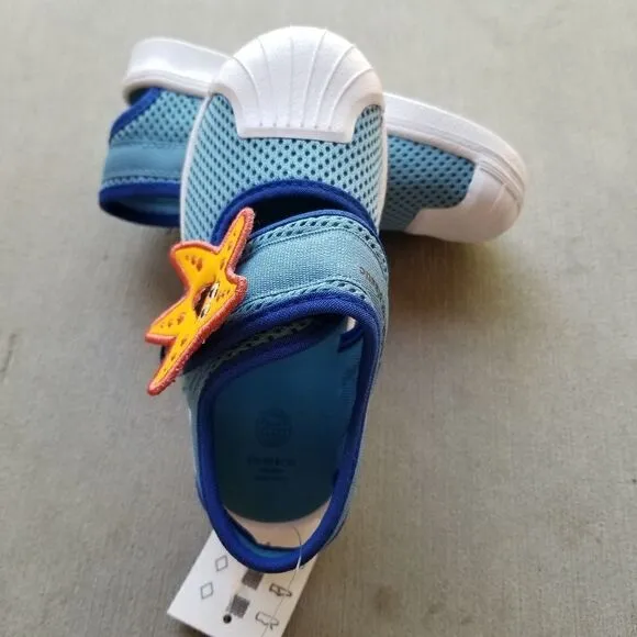 ADIDAS Superstar 360 Primeblue Starfish Toddler Girl Sandal Blue Size 8.5