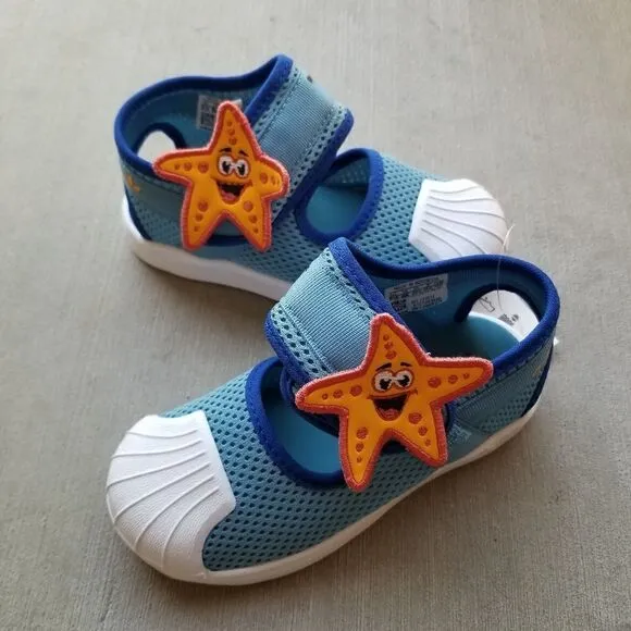 ADIDAS Superstar 360 Primeblue Starfish Toddler Girl Sandal Blue Size 8.5