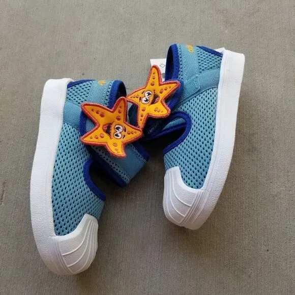 ADIDAS Superstar 360 Primeblue Starfish Toddler Girl Sandal Blue Size 8.5