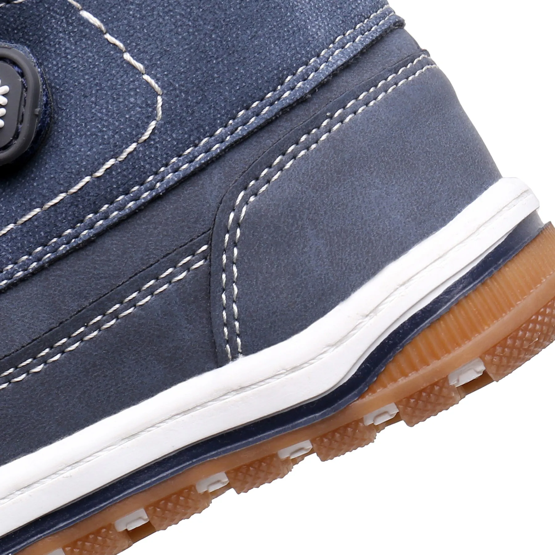 Apakowa Boys Boots Toddler Boys Girls Fall/Winter Boots Outdoor with Hook and Loop (Toddler/Little Kid)-35217-Navy