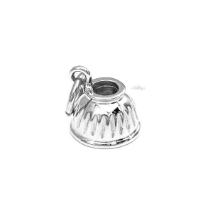 Bell Boot Charm, Sterling Silver