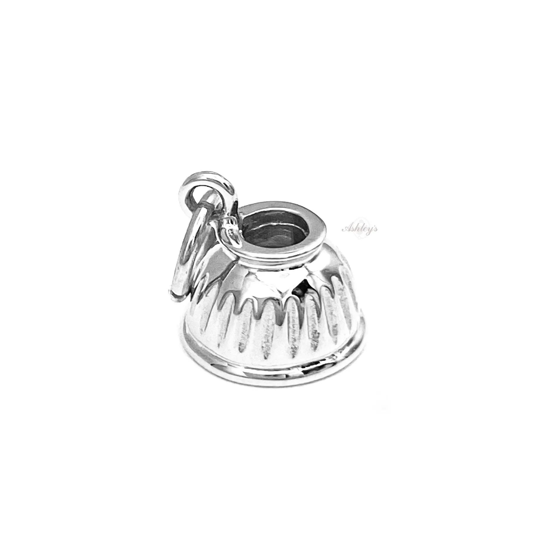 Bell Boot Charm, Sterling Silver