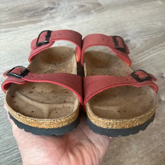 Birkenstock Betula Sydney Slides Sandals Red Birko-Flor Womens 6 EU 37