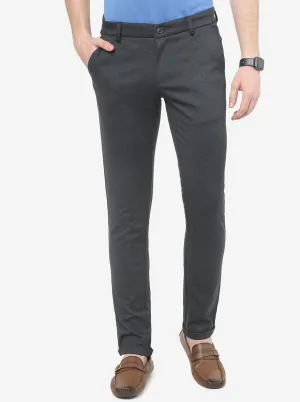 Black Solid Venice Fit Casual Trouser | JadeBlue