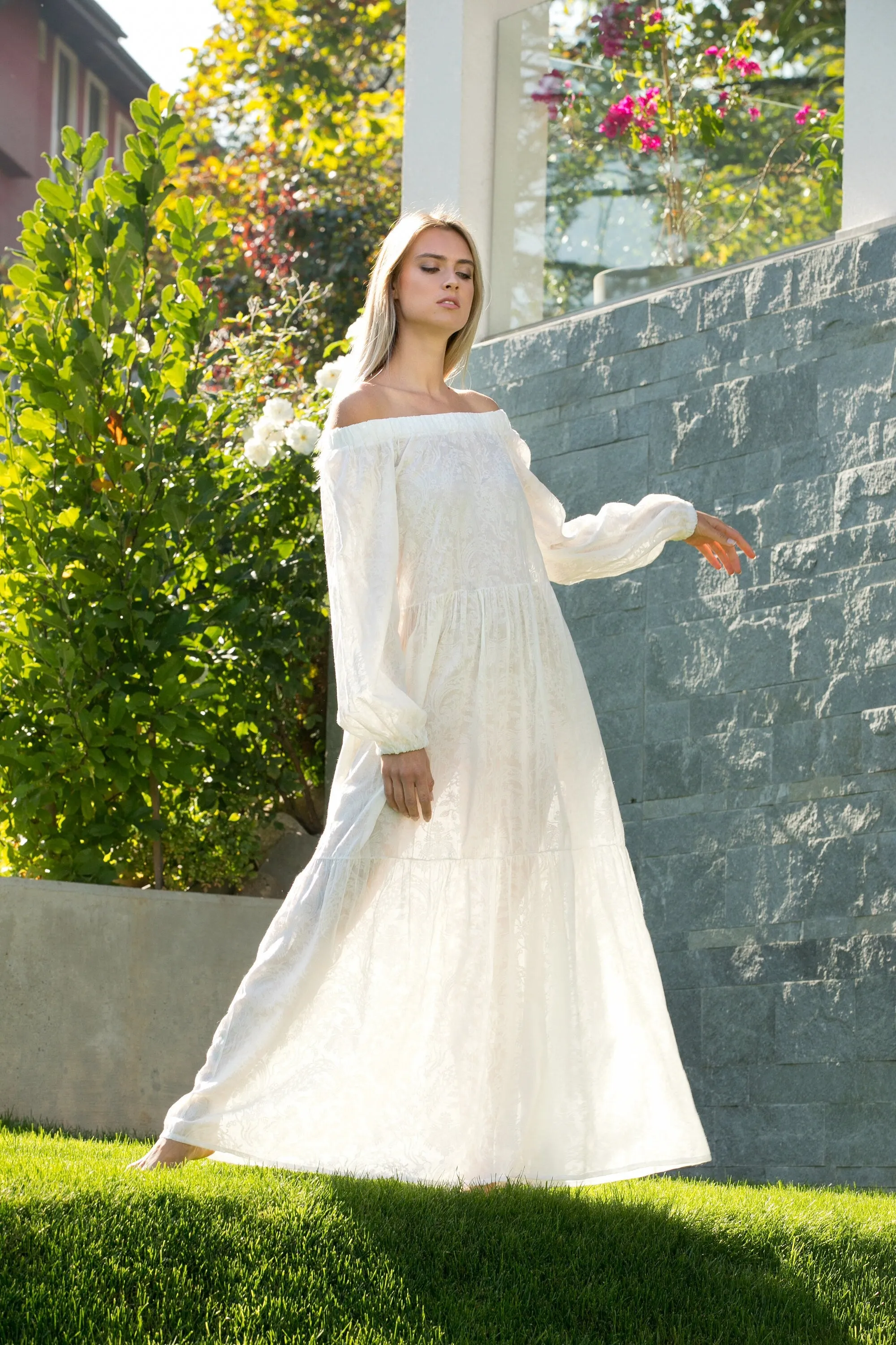 Boho Wedding Dress, Beach Wedding Dress, Kaftan Wedding Dress, Retro Wedding Dress, Simple Wedding Dress, Minimalist Wedding Dress, Gypsy