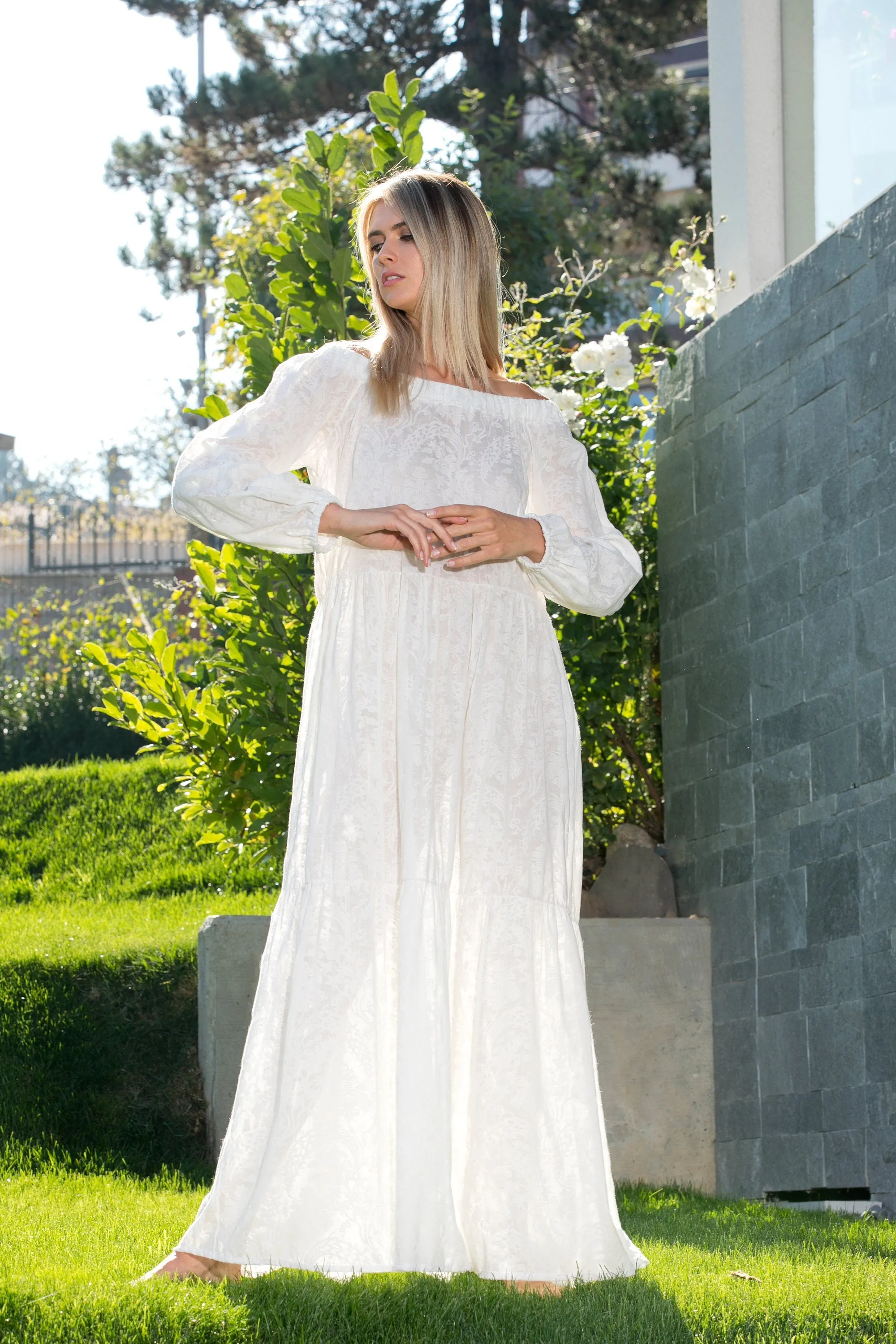 Boho Wedding Dress, Beach Wedding Dress, Kaftan Wedding Dress, Retro Wedding Dress, Simple Wedding Dress, Minimalist Wedding Dress, Gypsy