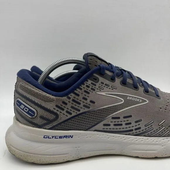 Brooks Glycerin 20 Men's Size 12 Alloy Grey Blue Depths Running Shoes Sneakers