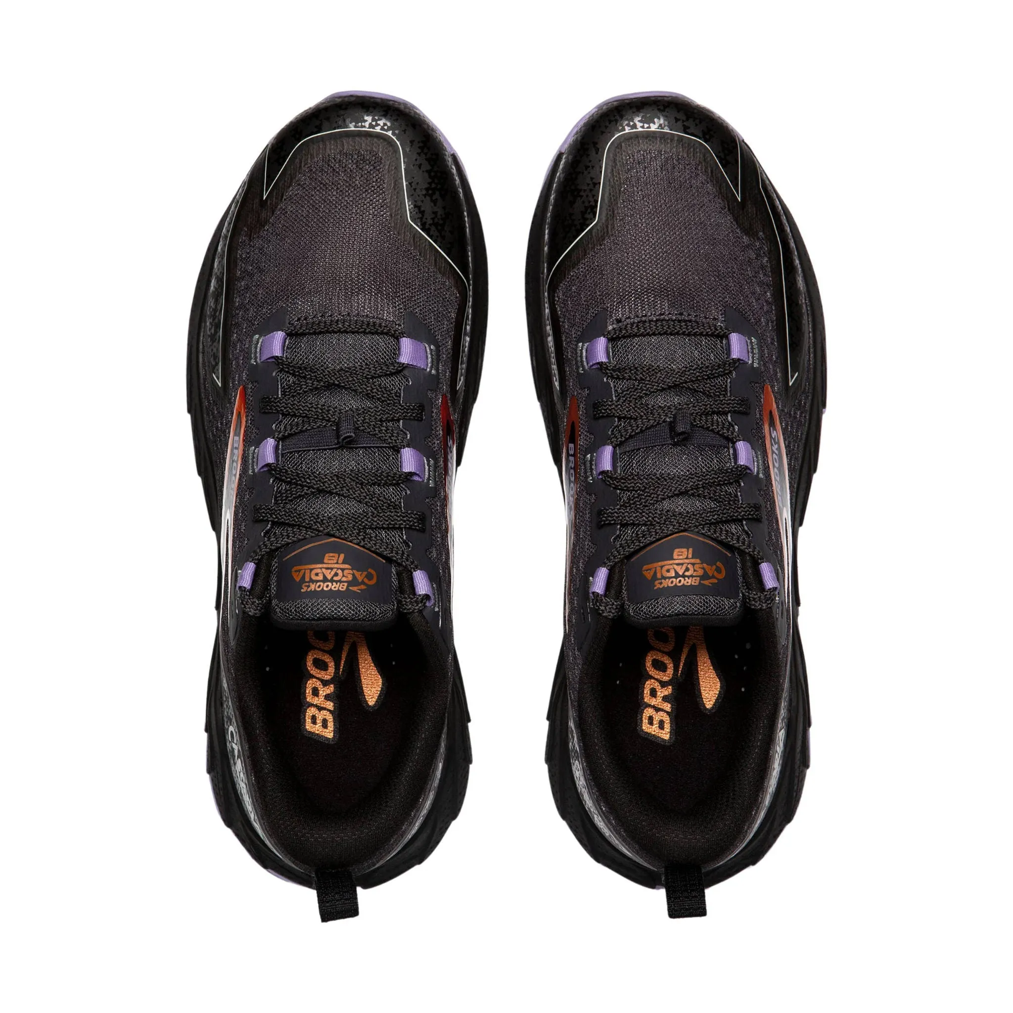 Brooks Women's Cascadia 18 Trail Running Shoes - Ebony/Sweet Lavender/Copper
