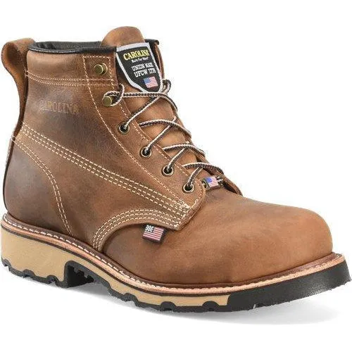 Carolina Men's Ferric 6" Made in USA Work Boot - Dark Brown - CA7029