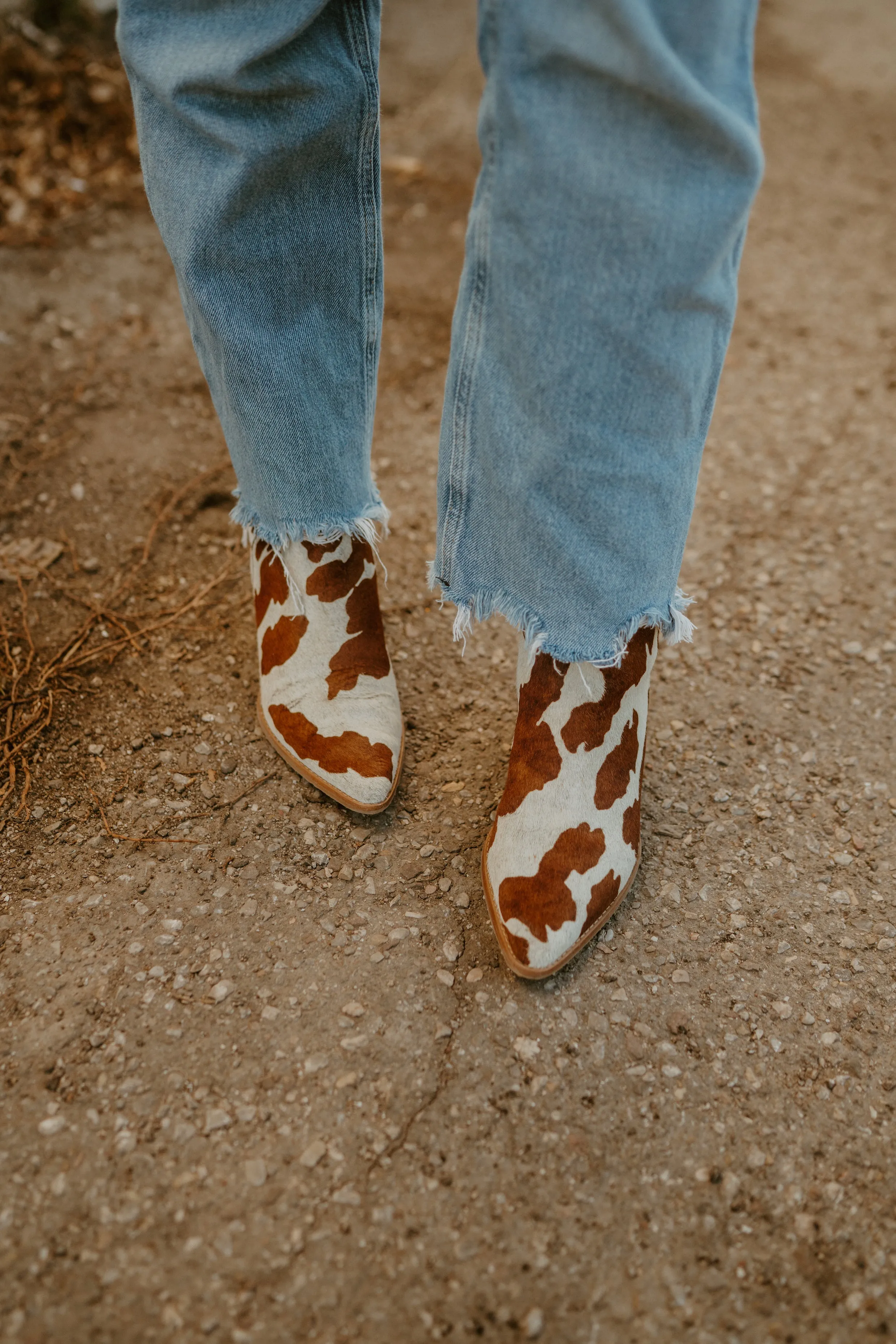 Caty Boot | Cow Print