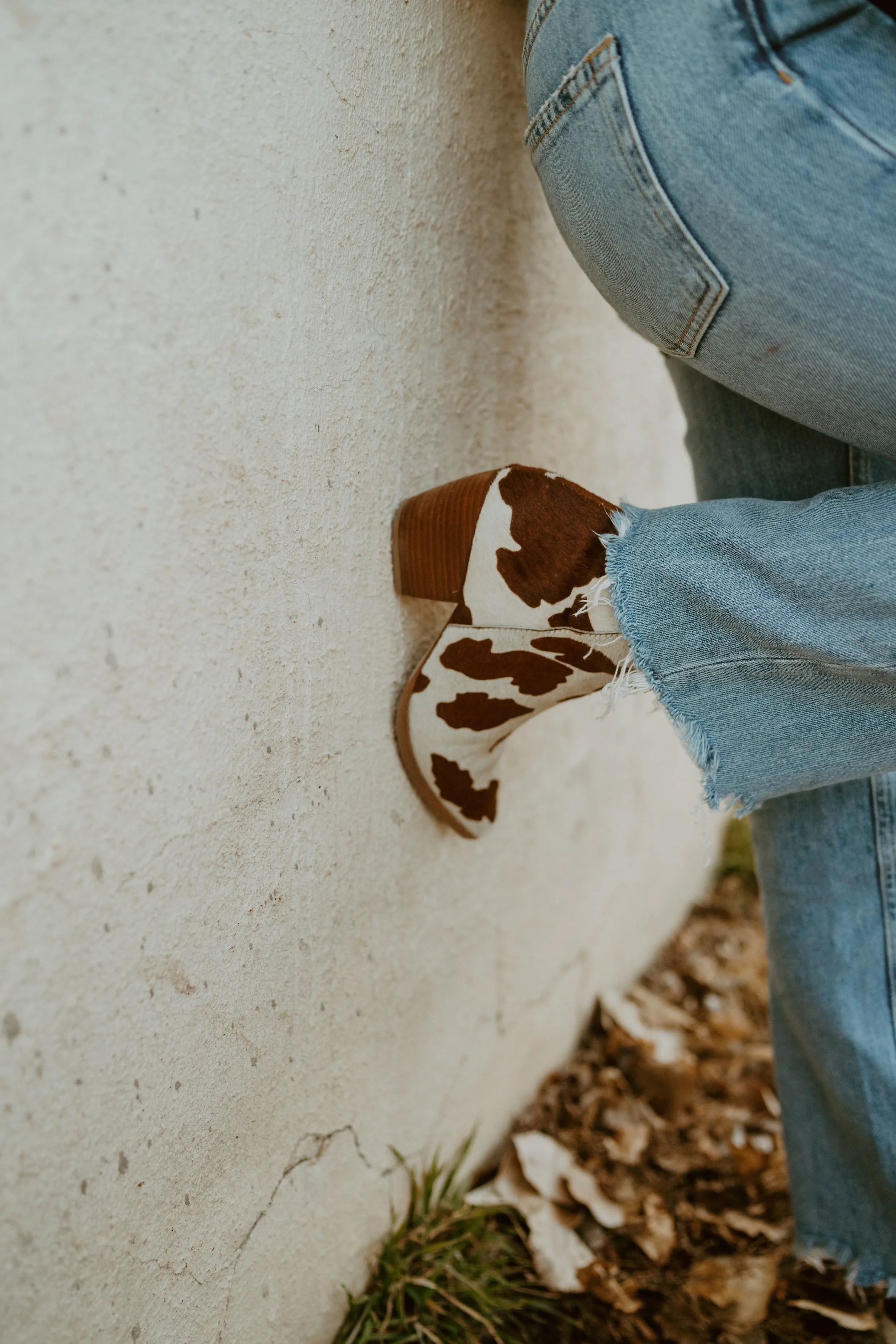 Caty Boot | Cow Print