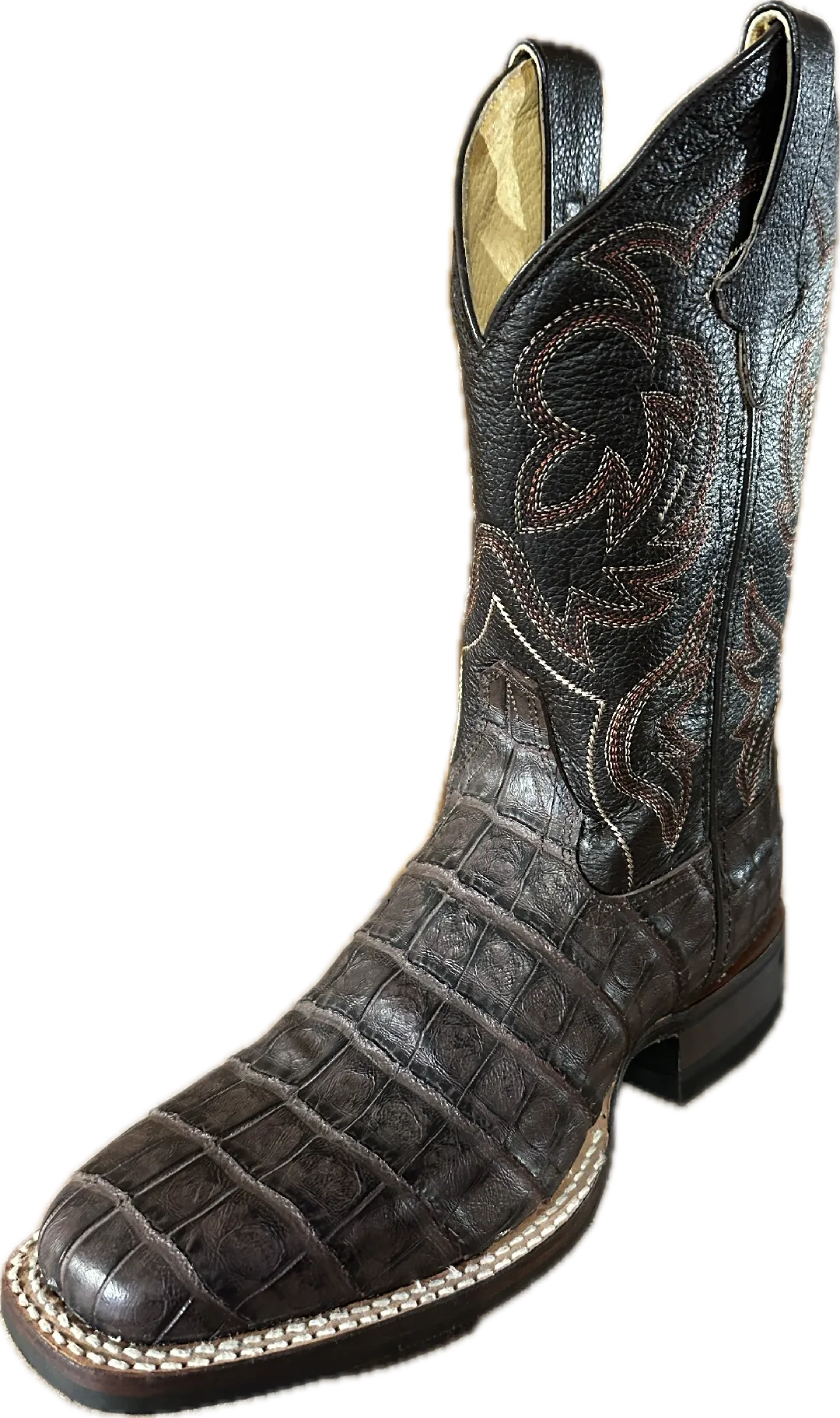 Cinch Women's Square Toe Caiman Print Boots