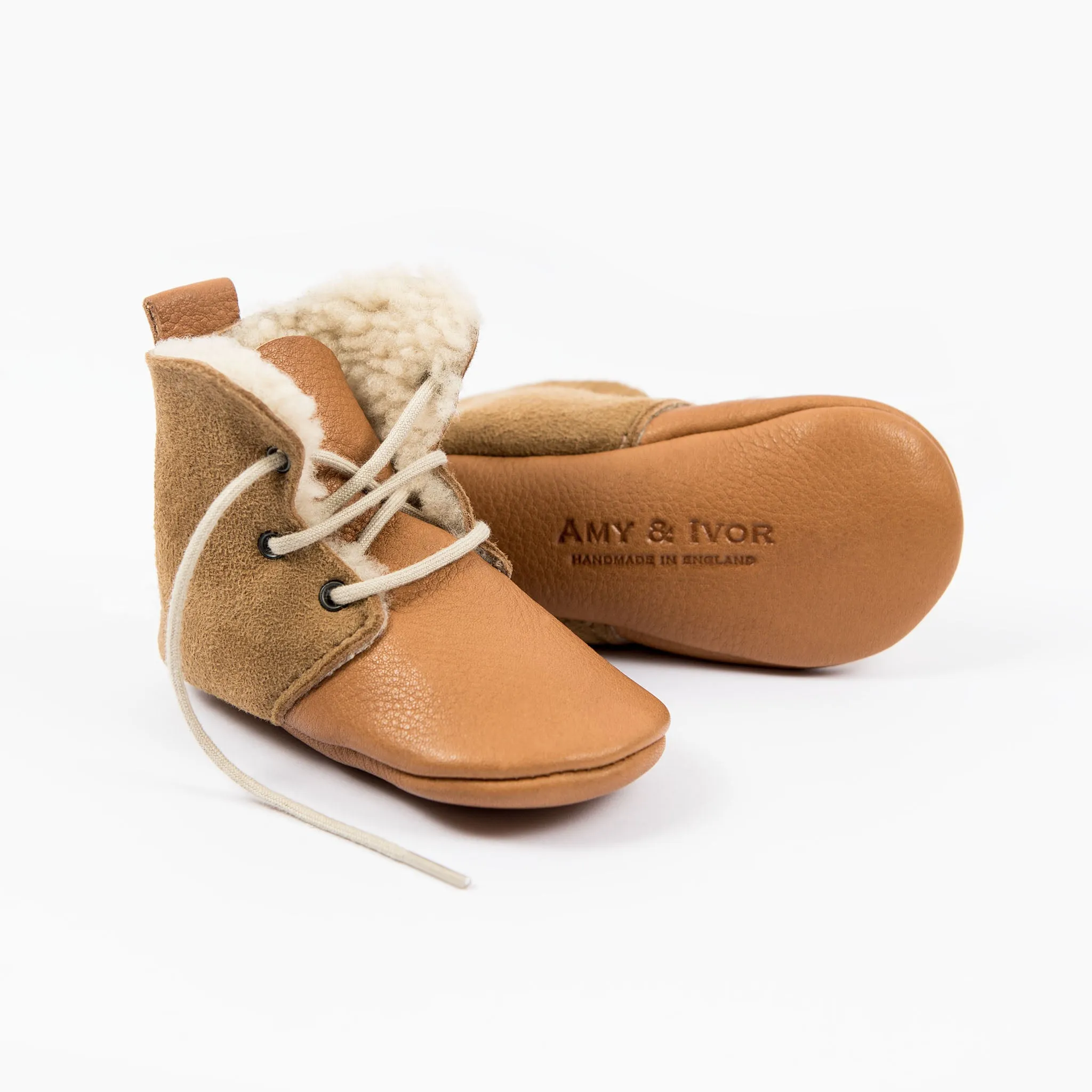 CINNAMON SHEEPSKIN HIGH TOPS