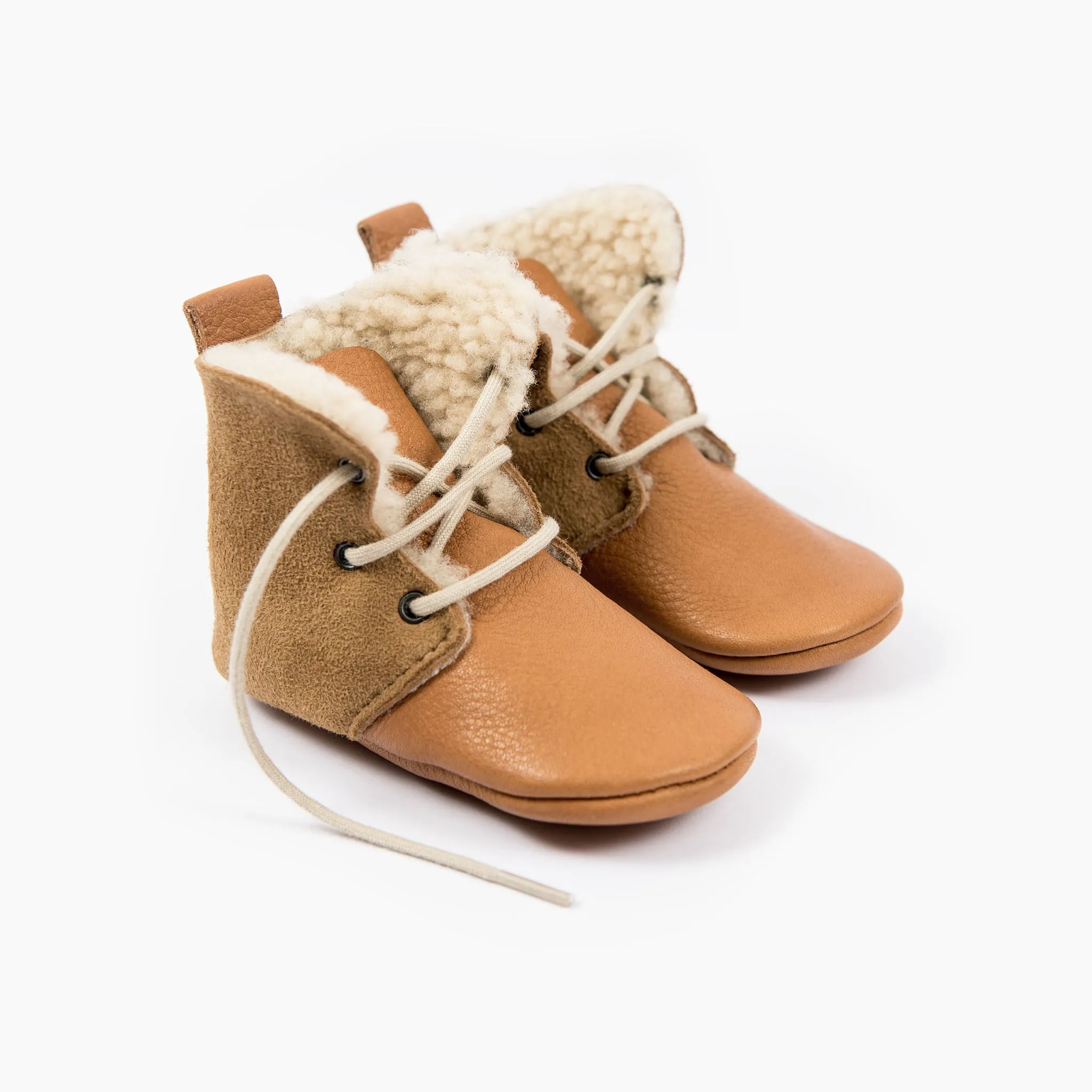 CINNAMON SHEEPSKIN HIGH TOPS