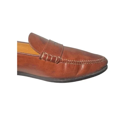 Cole Haan Loafers 10 B Country Hand Sewn Brown Leather SlipOn VTG Made in Brazil