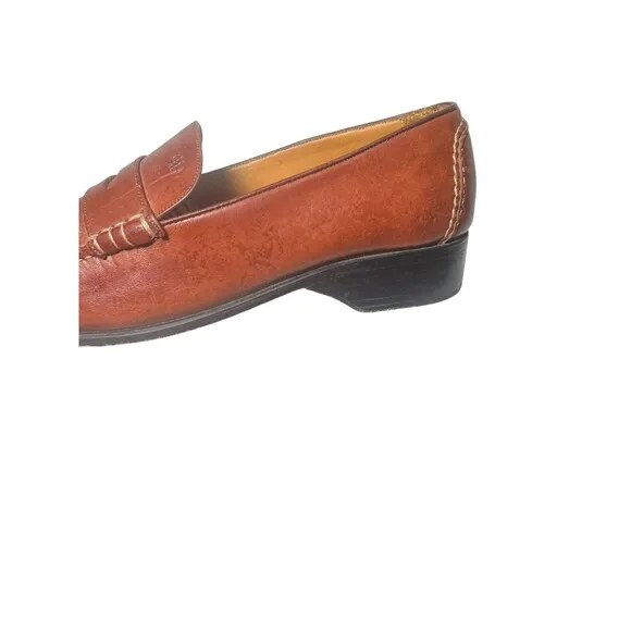 Cole Haan Loafers 10 B Country Hand Sewn Brown Leather SlipOn VTG Made in Brazil