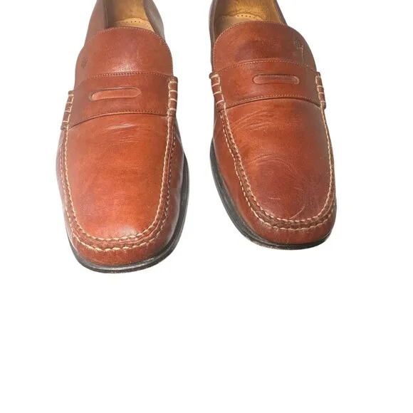 Cole Haan Loafers 10 B Country Hand Sewn Brown Leather SlipOn VTG Made in Brazil