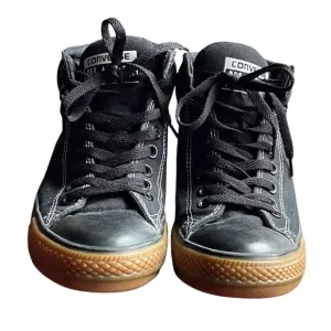 Converse Chuck Taylor All Star High Street Black Leather Sneakers Men Size 12