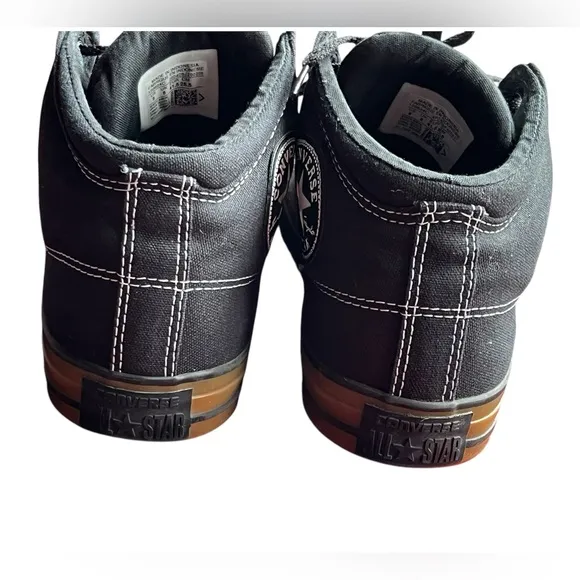 Converse Chuck Taylor All Star High Street Black Leather Sneakers Men Size 12