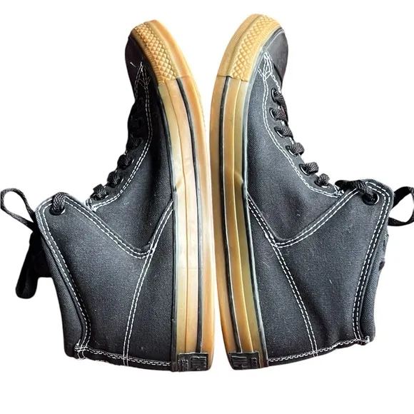 Converse Chuck Taylor All Star High Street Black Leather Sneakers Men Size 12