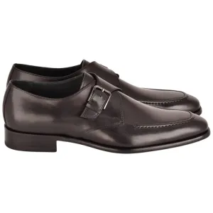 Corrente Men’s Black Monk Strap Cap Toe Premium Leather Shoes