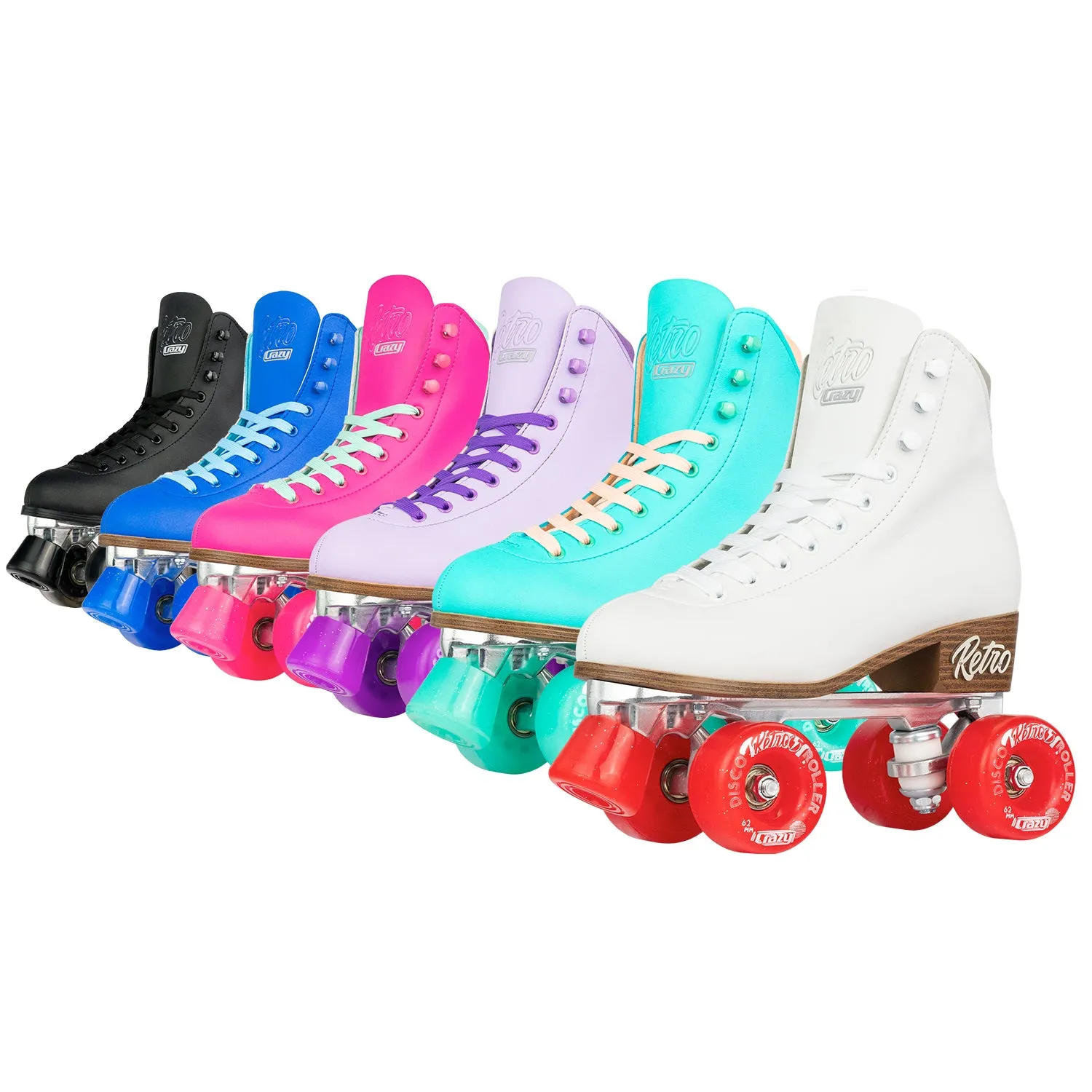 Crazy Retro Roller Skates Black