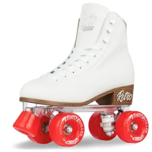 CRAZY SKATE RETRO ROLLER WHITE ROLLER SKATES