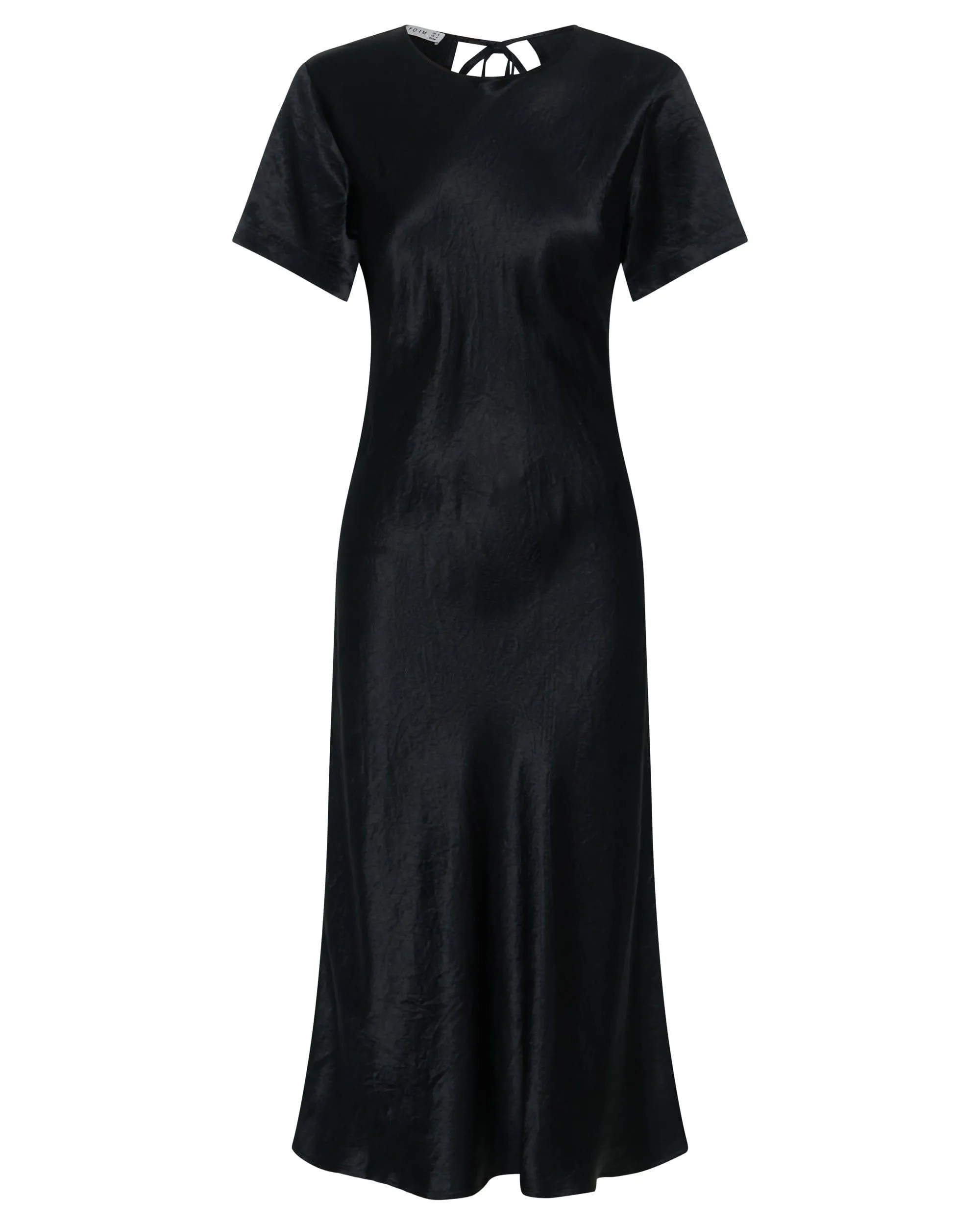 CRUSH BIAS TEE MIDI DRESS | BLACK