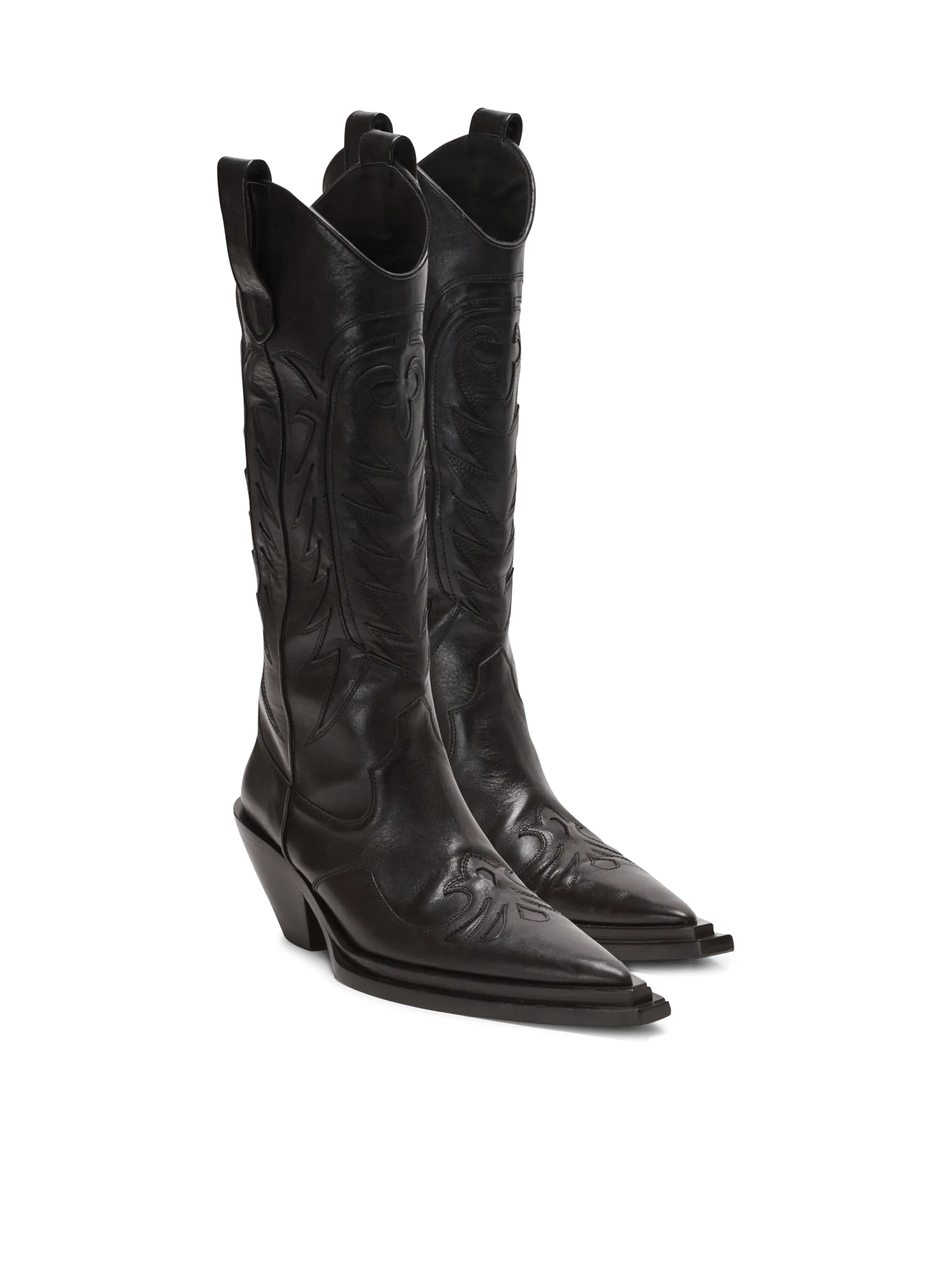Dan patchwork leather boots