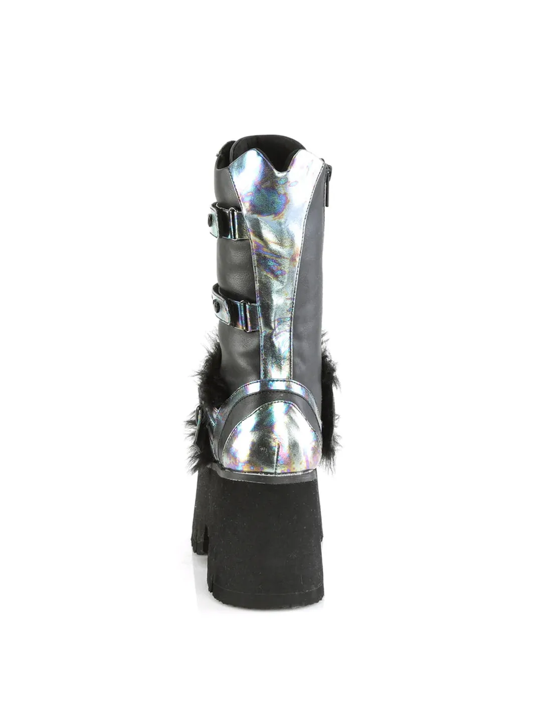 DEMONIA ASHES-120 BOOTS - BLACK GREEN OIL SLICK ✰ PRE ORDER ✰