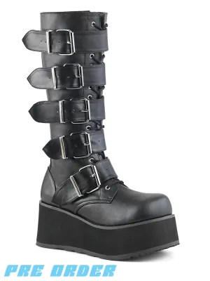 DEMONIA TRASHVILLE-518 - BLACK VEGAN LEATHER ✰ PRE ORDER ✰