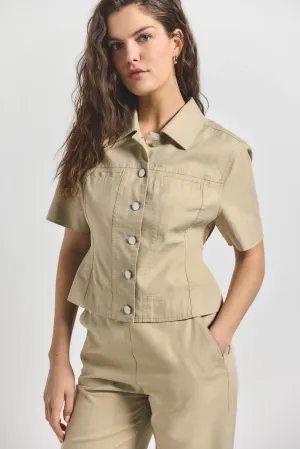 DEREK LAM 10 CROSBY VALERIA SHORT SLEEVE JACKET