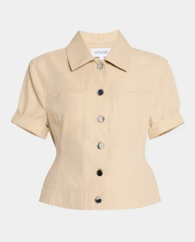 DEREK LAM 10 CROSBY VALERIA SHORT SLEEVE JACKET