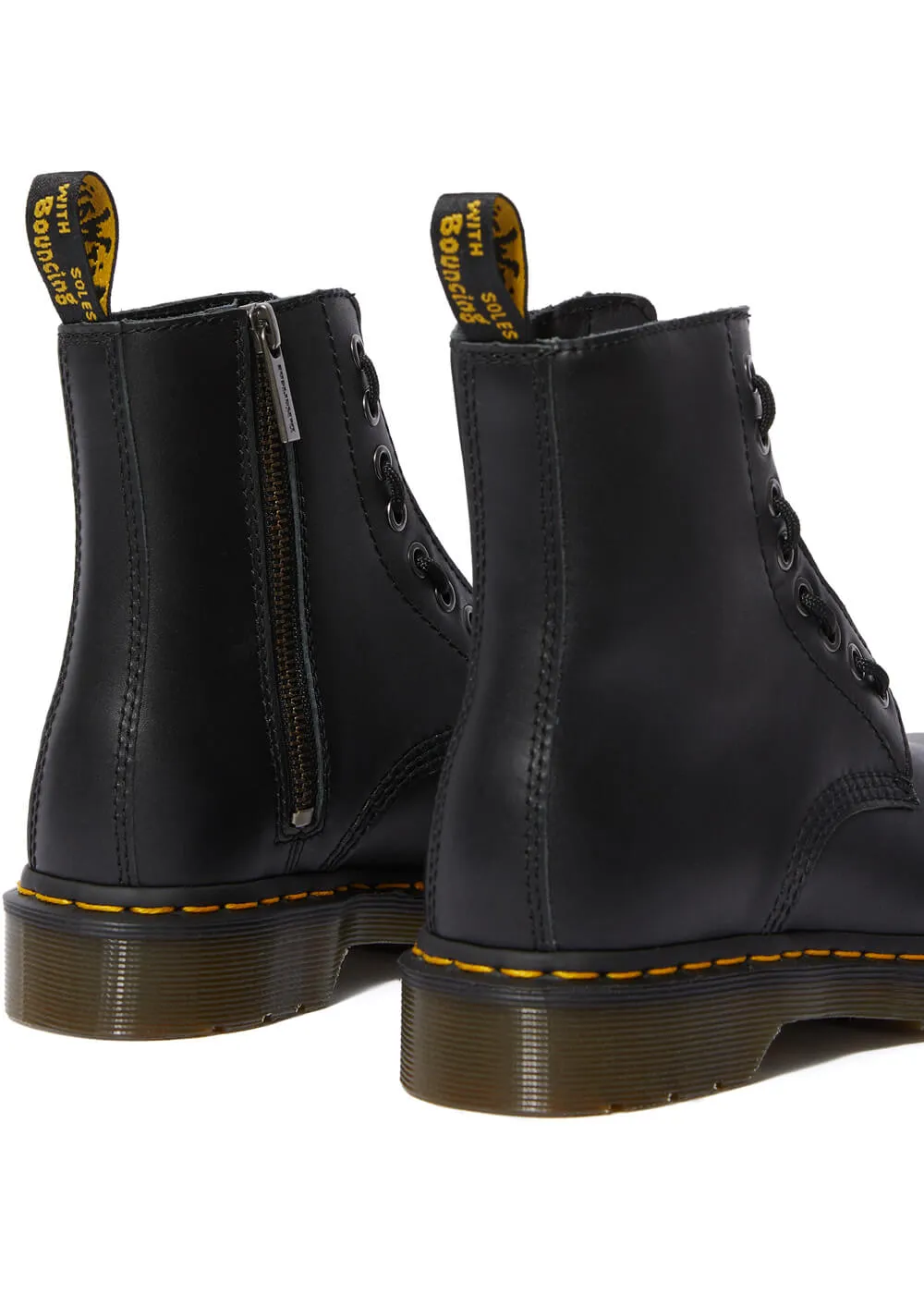 Dr. Martens 1460 Pascal Front Zip Nappa Boots Black