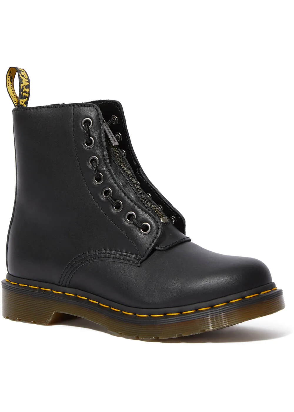 Dr. Martens 1460 Pascal Front Zip Nappa Boots Black