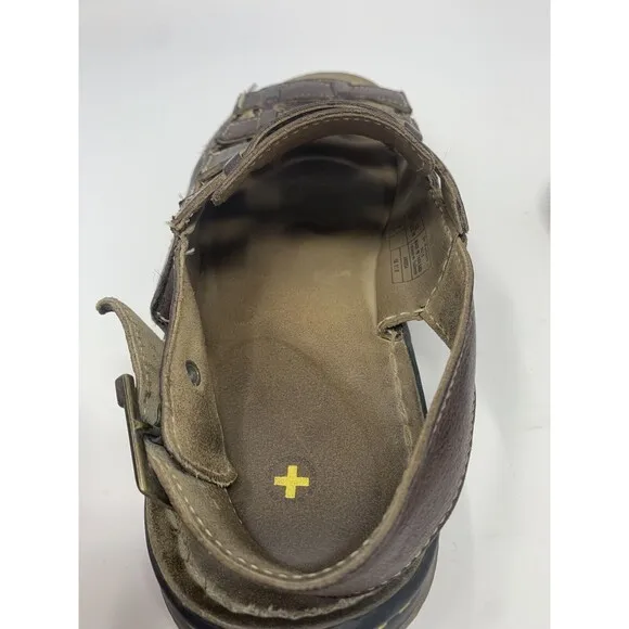 Dr Martens ARC M 12 Brown  Leather Buckle Strap Fisherman Sandals Y2K Vintage