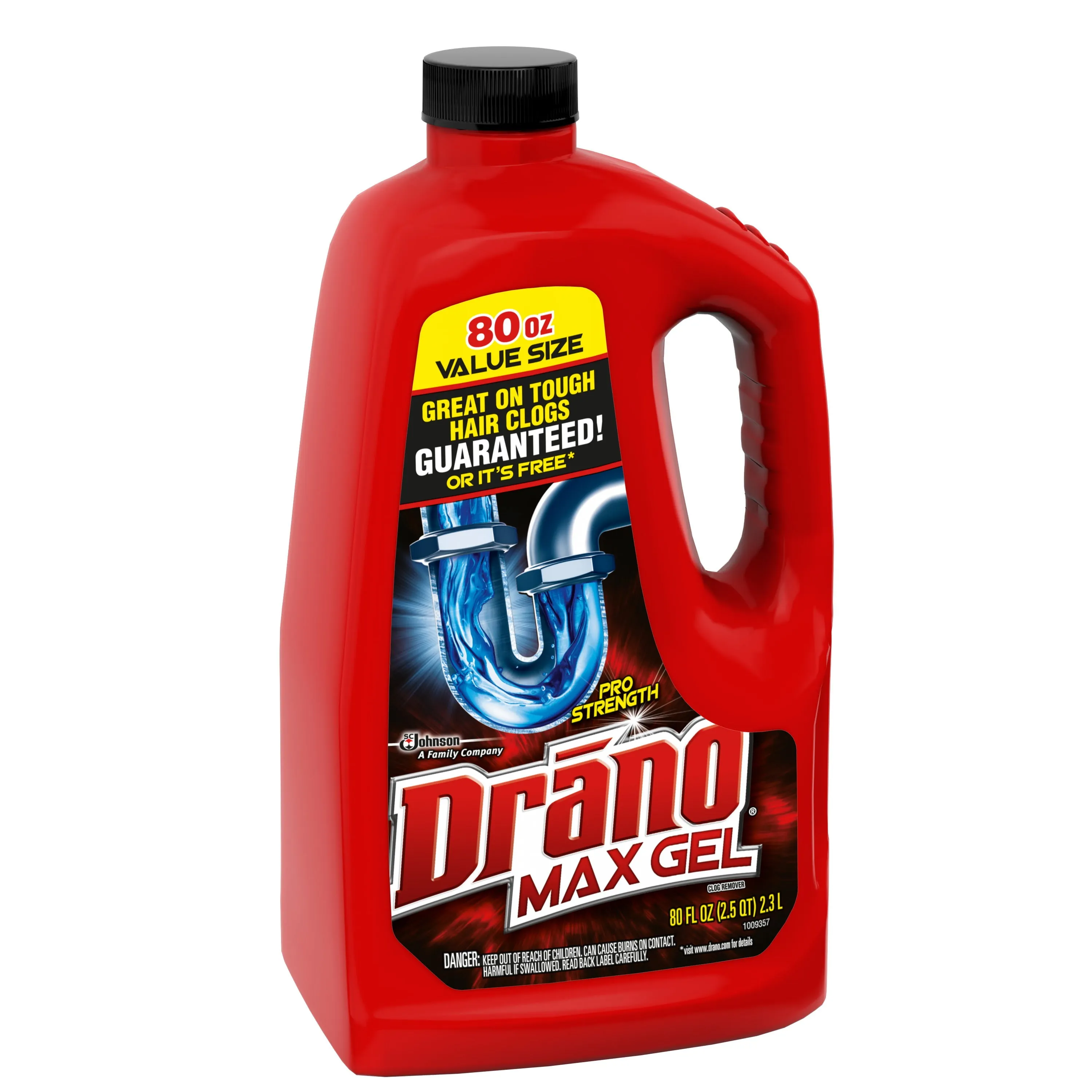 Drano Max Gel Drain Clog Remover and Cleaner for Shower or Sink Drains 80 Oz