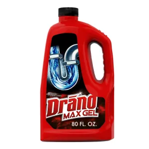 Drano Max Gel Drain Clog Remover and Cleaner for Shower or Sink Drains 80 Oz