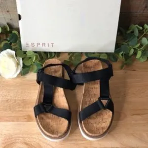 Esprit Dasha Platform Sandals Black 7M