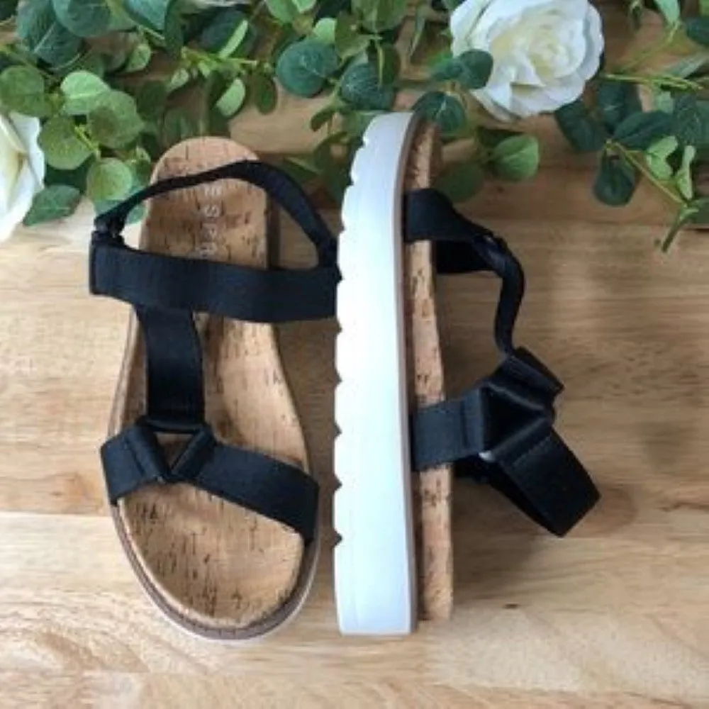 Esprit Dasha Platform Sandals Black 7M