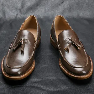 Explore men's leather loafers for a versatile blend of casual and formal business dress.