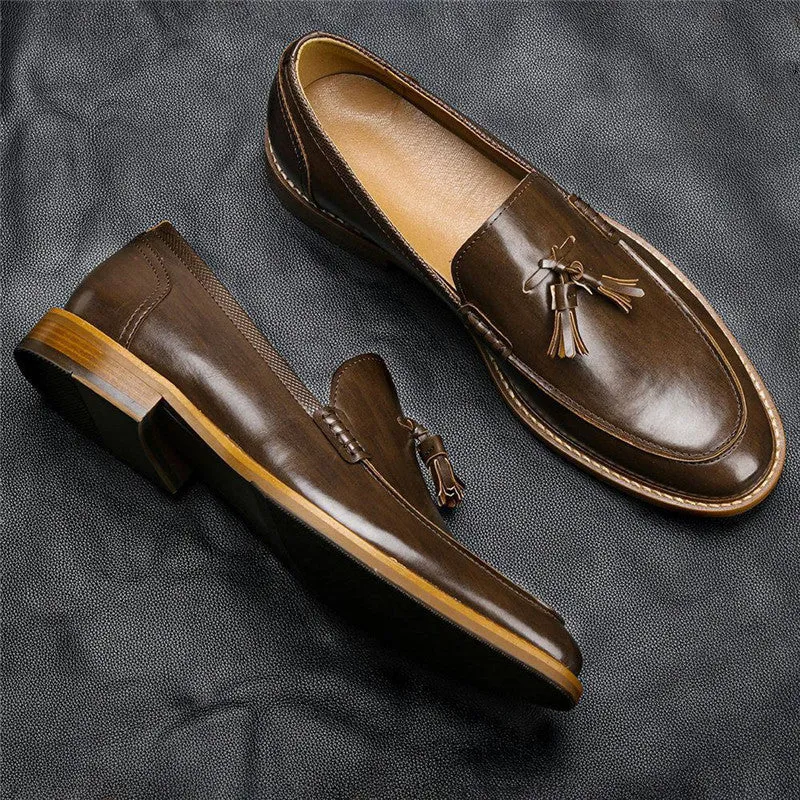 Explore men's leather loafers for a versatile blend of casual and formal business dress.