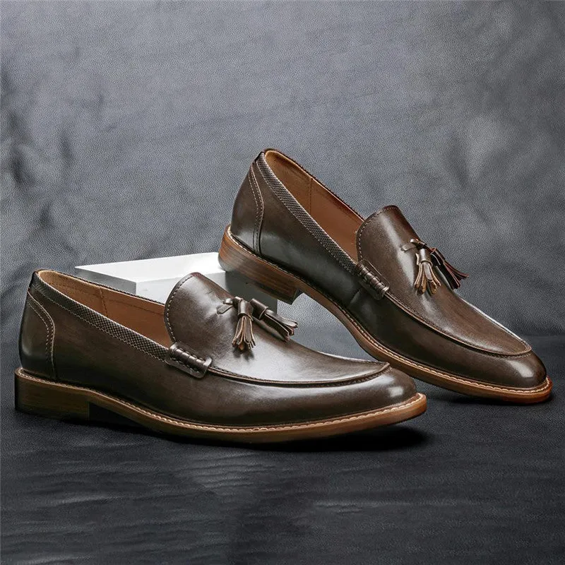 Explore men's leather loafers for a versatile blend of casual and formal business dress.