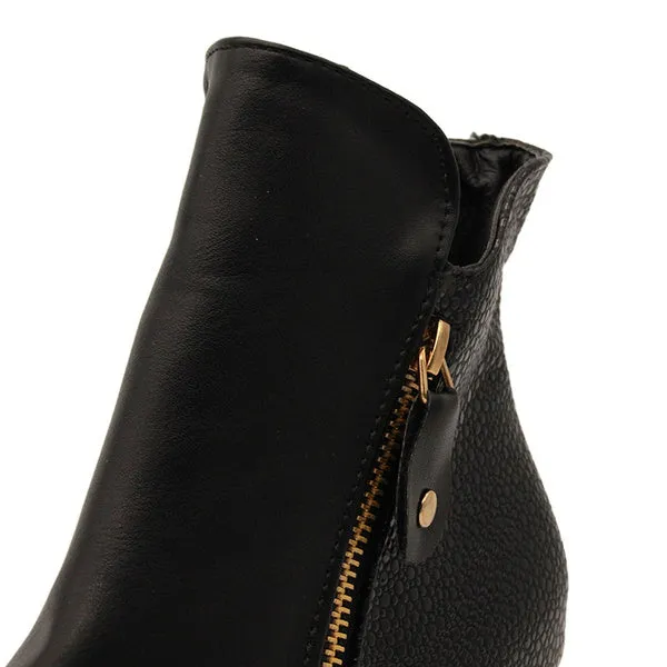 Female High Heel Thick with Side Zipper Large Size Ladies Boots