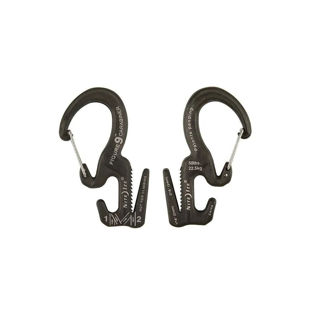 FIGURE 9 CARABINER ROPE TIGHTENER in metal color - small S - Combo set (2ks)