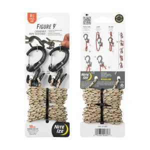 FIGURE 9 CARABINER ROPE TIGHTENER in metal color - small S - Combo set (2ks)