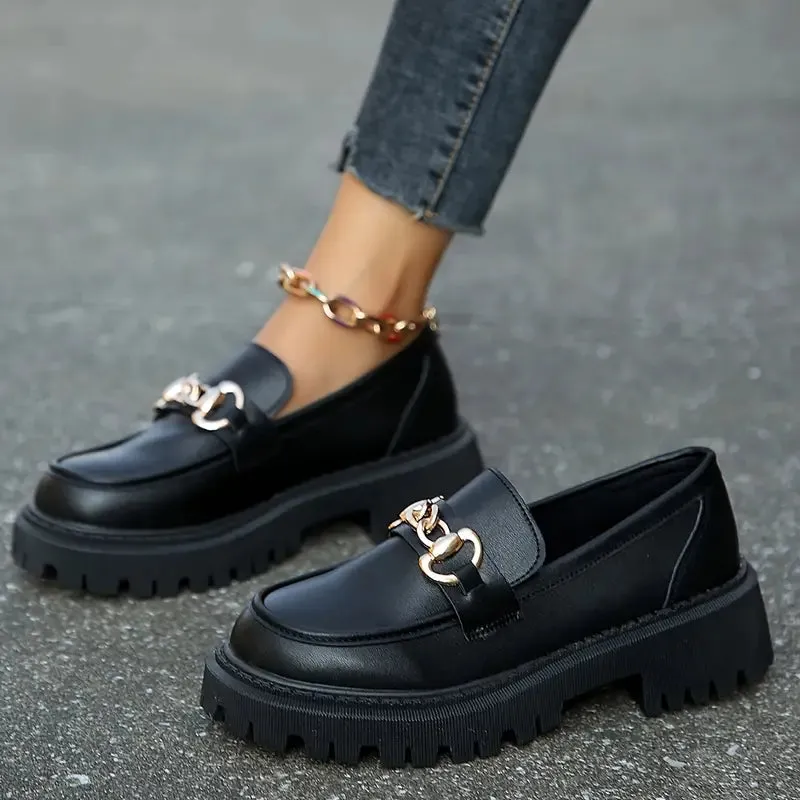 GS Platform Walk | Modieuze platformloafers met gesp voor dames
