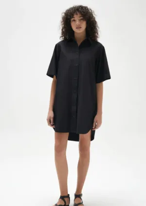 Haley Poplin Dress Black