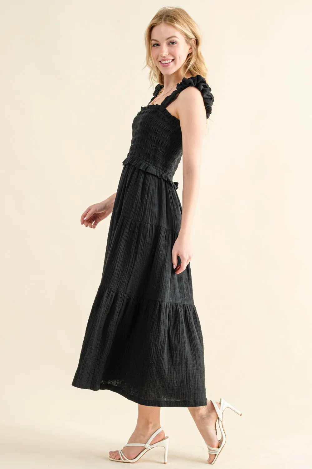 Hazel Blues® |  And The Why Smocked Ruffled Tiered Dress